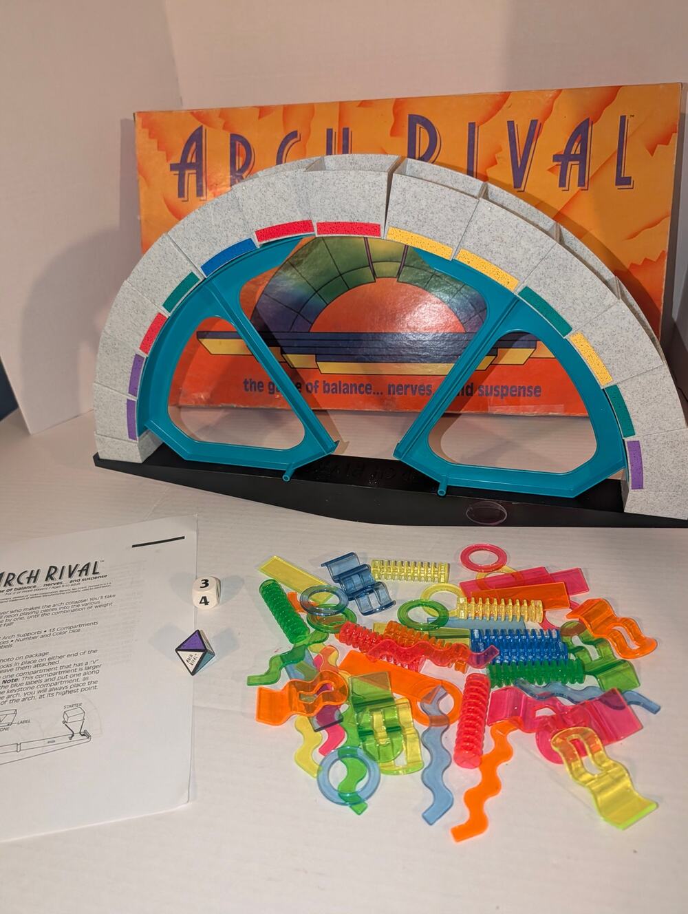 Vintage 1992 Arch Rival Balance Game Near Complete Instructions Parker Brothers